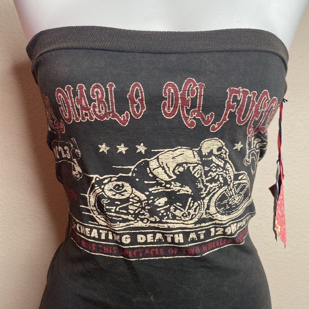DIY Salvage cheating death deconstructed strapless tube top M - Picture 5 of 9